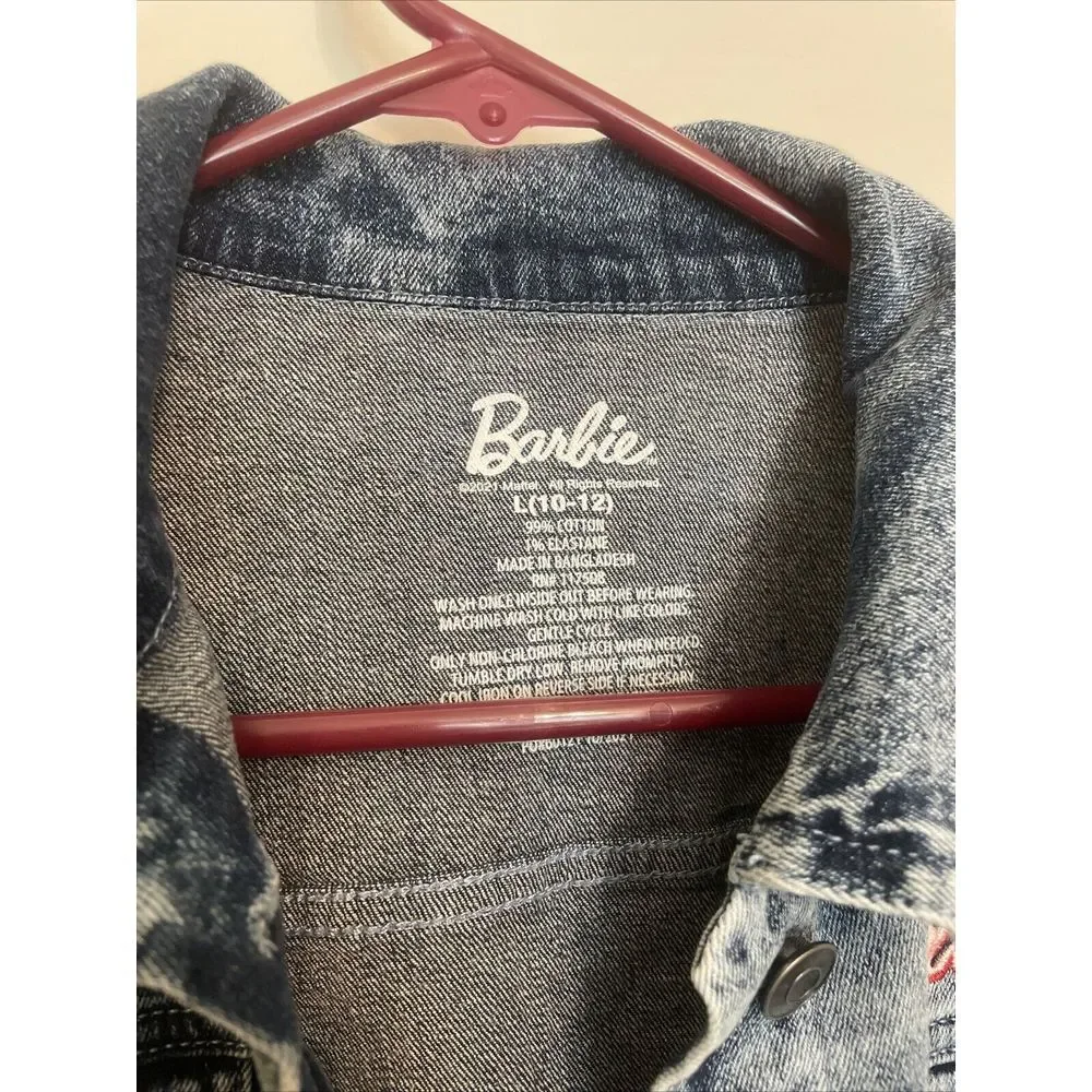 Barbie Licensed Mattel Jean Jacket Girls Size L‎ (10-12)